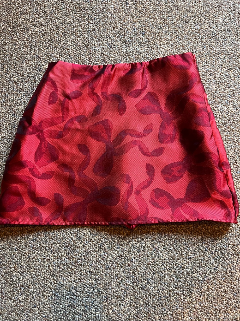 Show Me Your MuMu Red Floral Jacquard Mini Skort